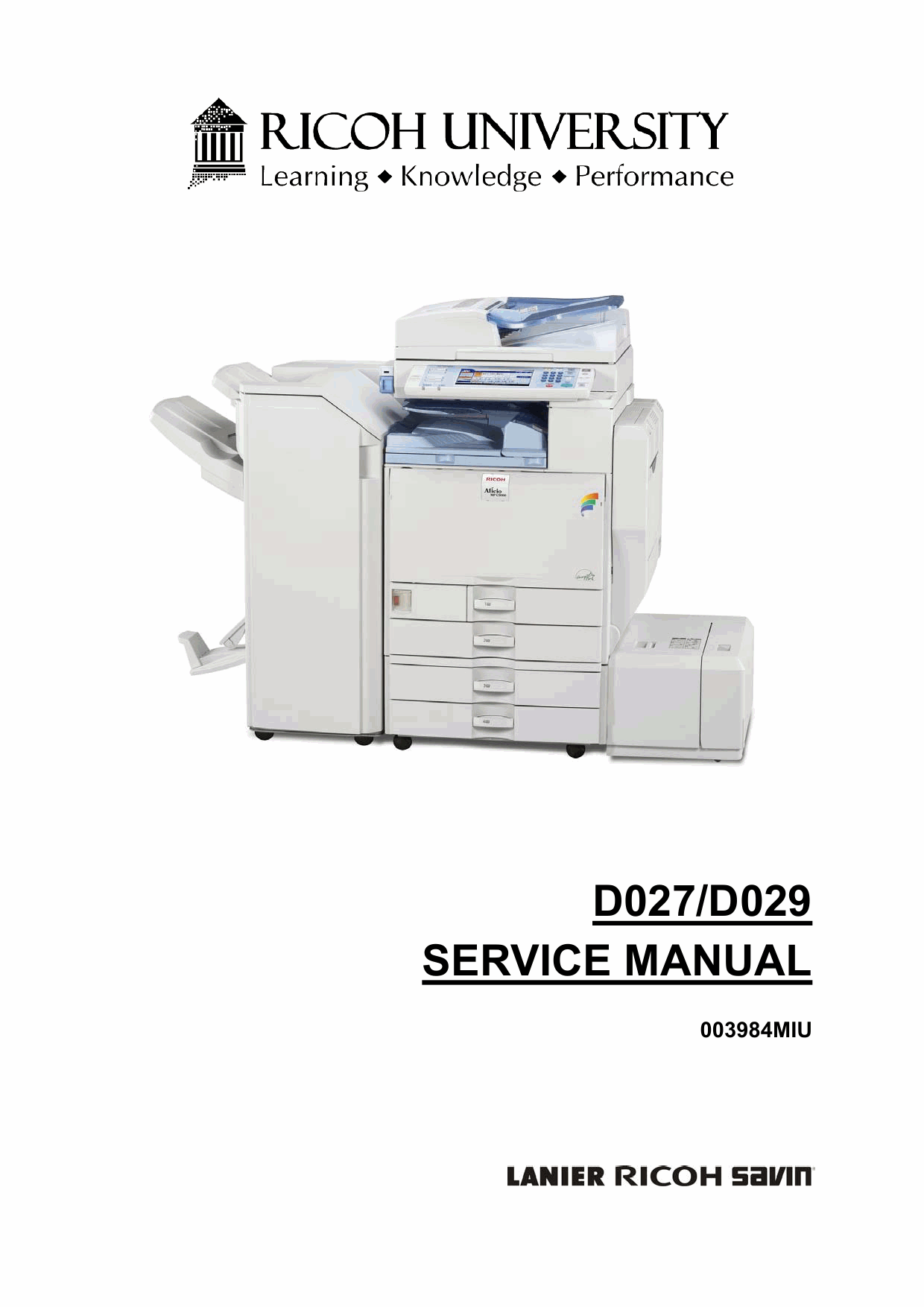 RICOH Aficio C4000 C5000 D027 D029 Service Manual-1